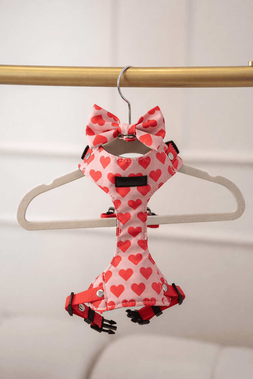 Kokarda/Mucha HEARTS - dodatek do obroży i szelek Psiumpel, dla Psa i dla Ciebie, spaceruj modnie i wygodnie