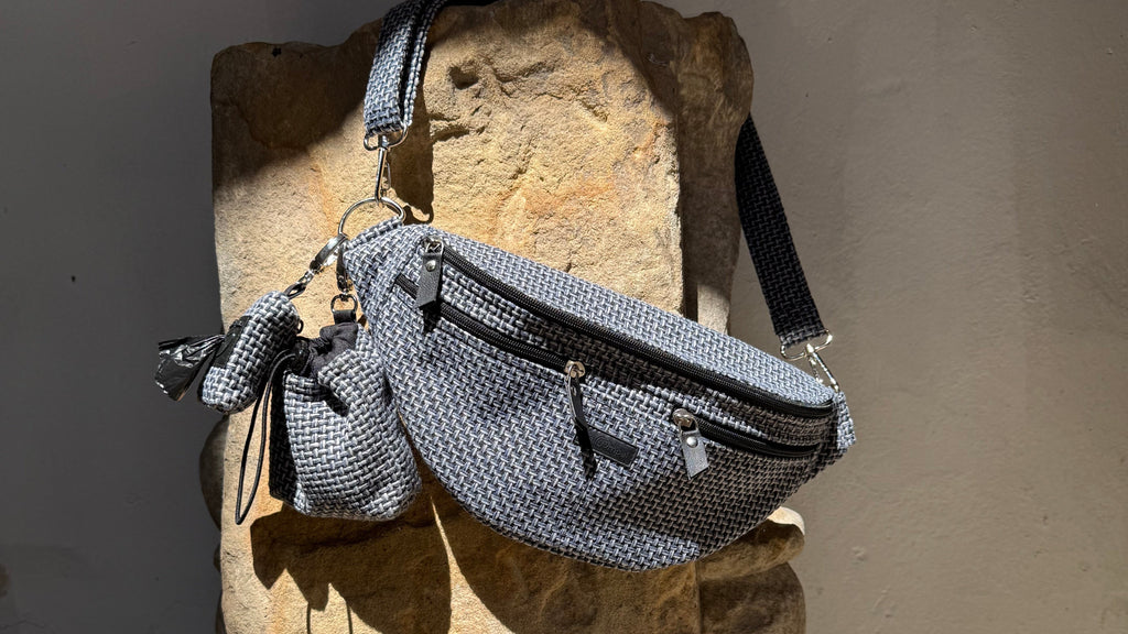 Nerka TWEED BLUE z dwoma zamkami Psiumpel, dla Psa a nawet kota i dla Ciebie, spaceruj modnie i wygodnie