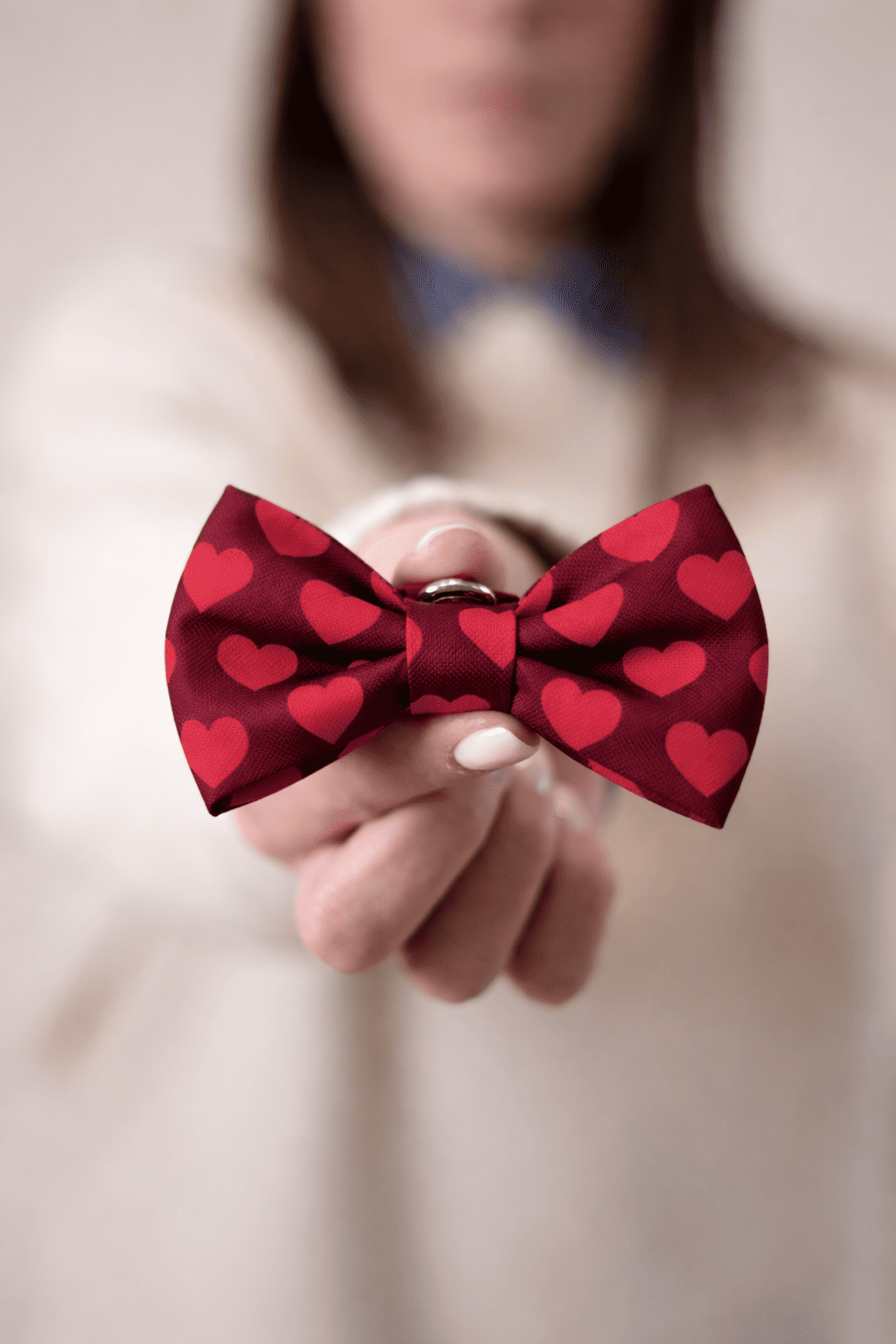 Kokarda/Mucha HEARTS - dodatek do obroży i szelek Psiumpel, dla Psa i dla Ciebie, spaceruj modnie i wygodnie