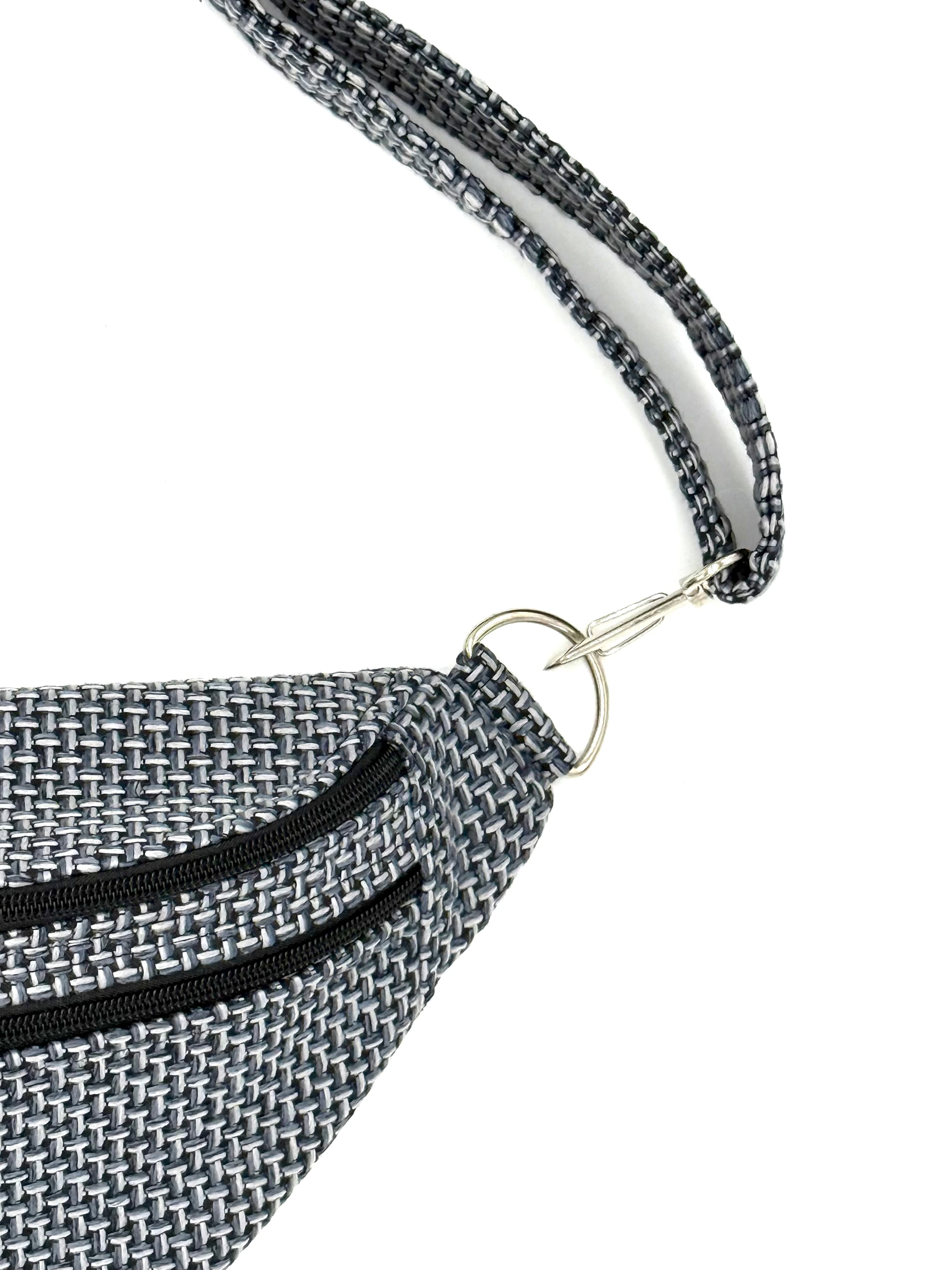 Nerka TWEED BLUE z dwoma zamkami