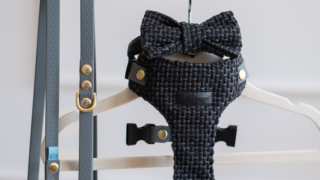 Bezuciskowe szelki guard - TWEED BLACK