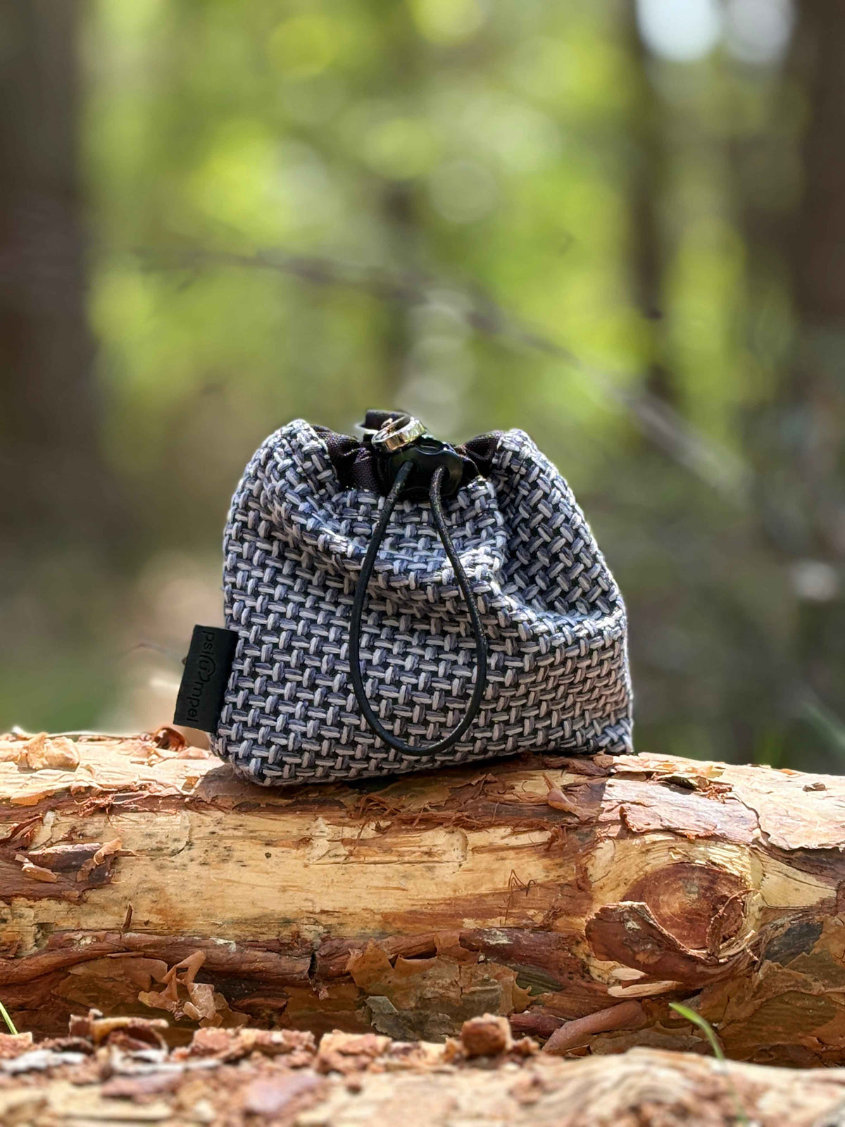Saszetka na smaczki TWEED BLUE Psiumpel, dla Psa i dla Ciebie, spaceruj modnie i wygodnie