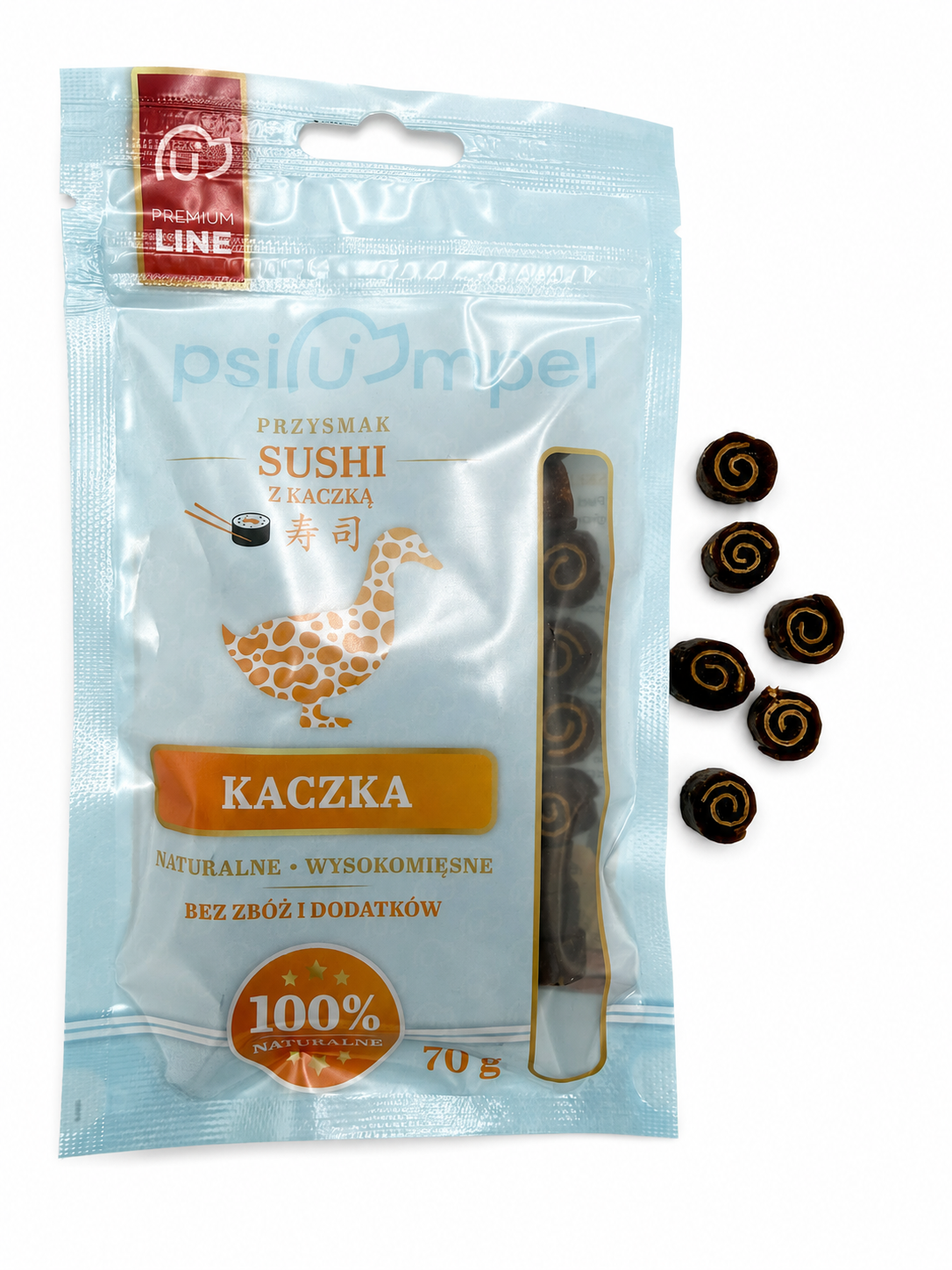 Sushi z kaczką Psiumpel, dla Psa i dla Ciebie, spaceruj modnie i wygodnie